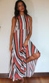 Red & Clay Stripe Mystic Dress